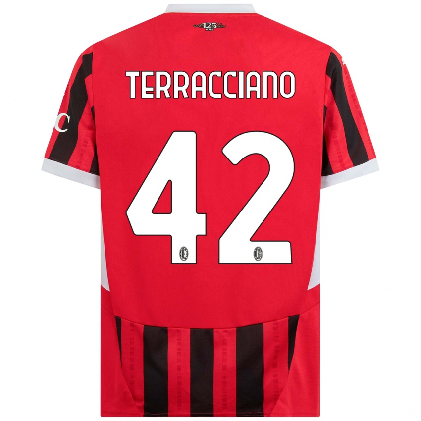 Niño Camiseta Filippo Terracciano #42 Rojo Negro 1ª Equipación 2024/25 La Camisa México