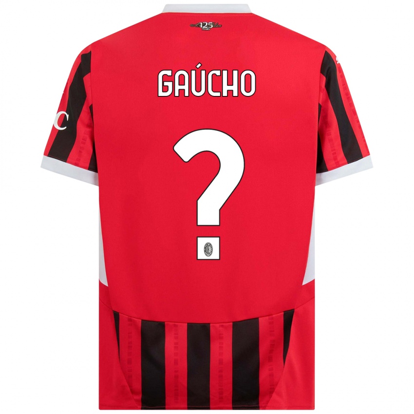 Niño Camiseta Estevan Gaúcho #0 Rojo Negro 1ª Equipación 2024/25 La Camisa México