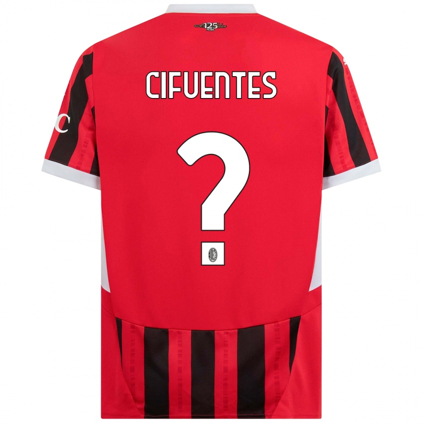 Niño Camiseta Maikol Cifuentes #0 Rojo Negro 1ª Equipación 2024/25 La Camisa México