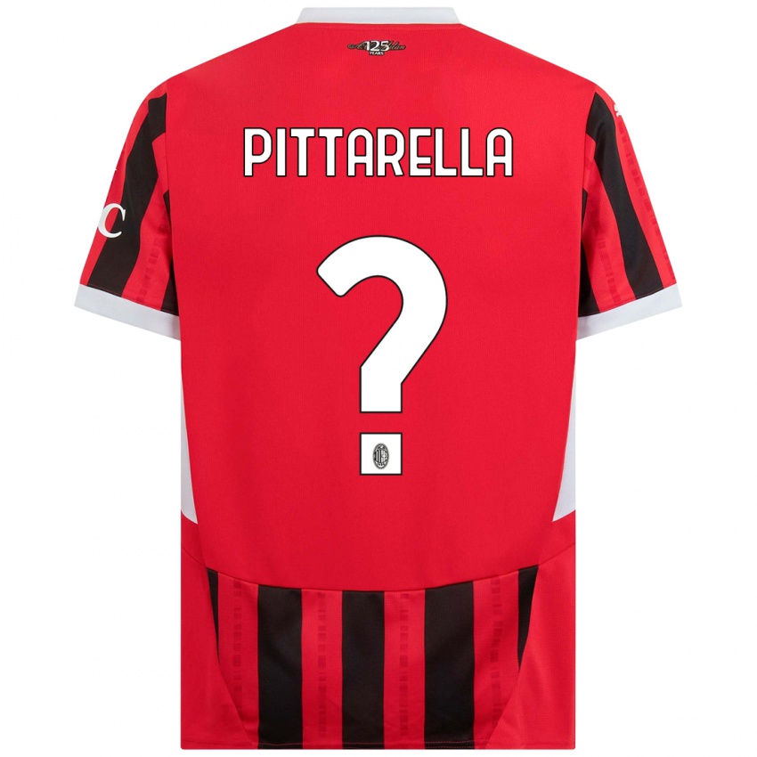 Niño Camiseta Matteo Pittarella #0 Rojo Negro 1ª Equipación 2024/25 La Camisa México