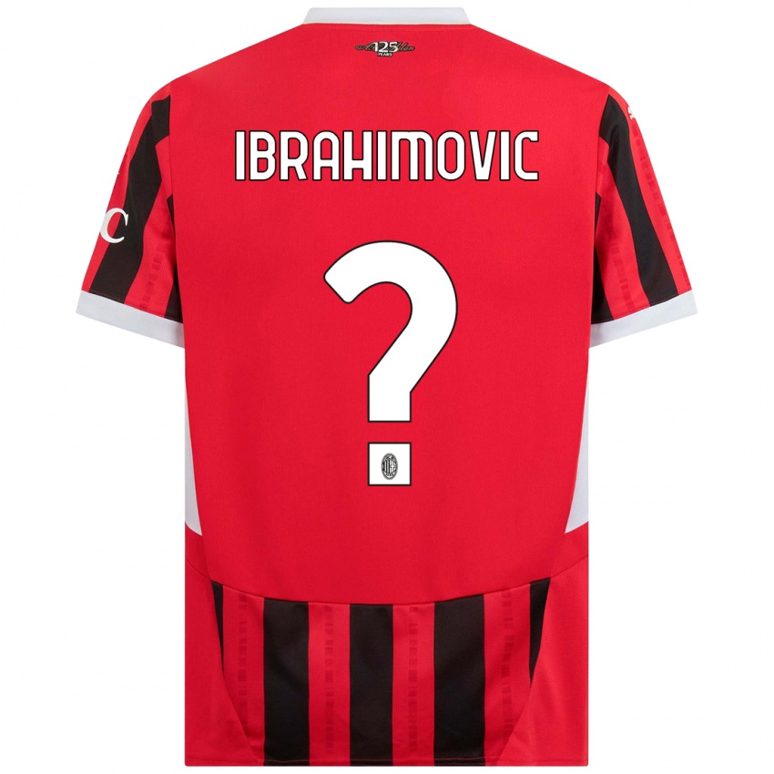 Niño Camiseta Vincent Ibrahimovic #0 Rojo Negro 1ª Equipación 2024/25 La Camisa México