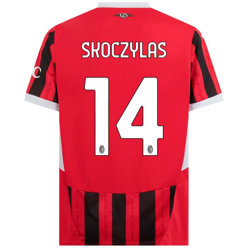 Niño Camiseta Mateusz Skoczylas #14 Rojo Negro 1ª Equipación 2024/25 La Camisa México