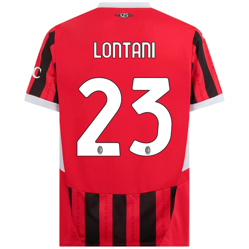 Niño Camiseta Simone Lontani #23 Rojo Negro 1ª Equipación 2024/25 La Camisa México