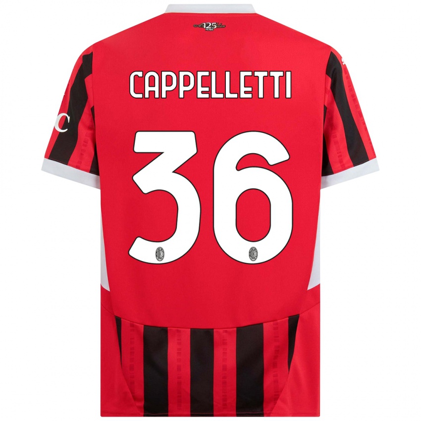 Niño Camiseta Mattia Cappelletti #36 Rojo Negro 1ª Equipación 2024/25 La Camisa México