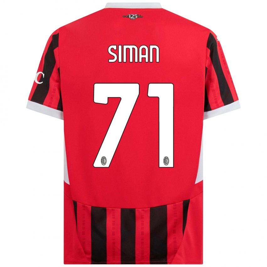 Niño Camiseta Alexandru Șiman #71 Rojo Negro 1ª Equipación 2024/25 La Camisa México