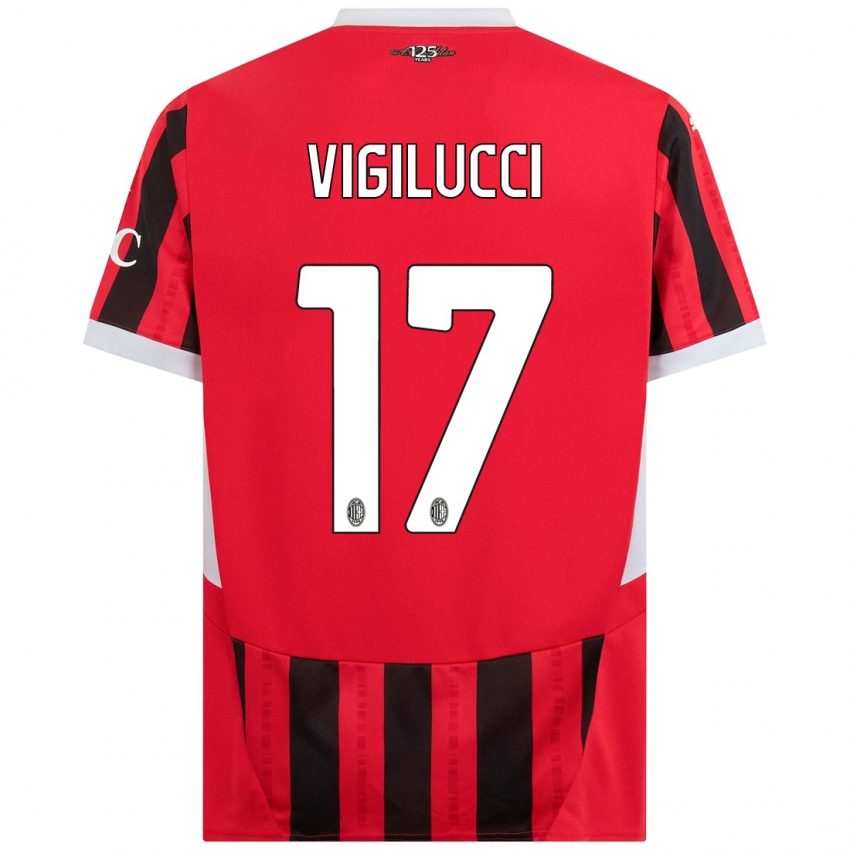 Niño Camiseta Valery Vigilucci #17 Rojo Negro 1ª Equipación 2024/25 La Camisa México