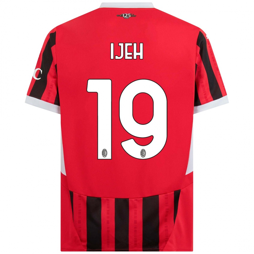 Niño Camiseta Evelyn Ijeh #19 Rojo Negro 1ª Equipación 2024/25 La Camisa México