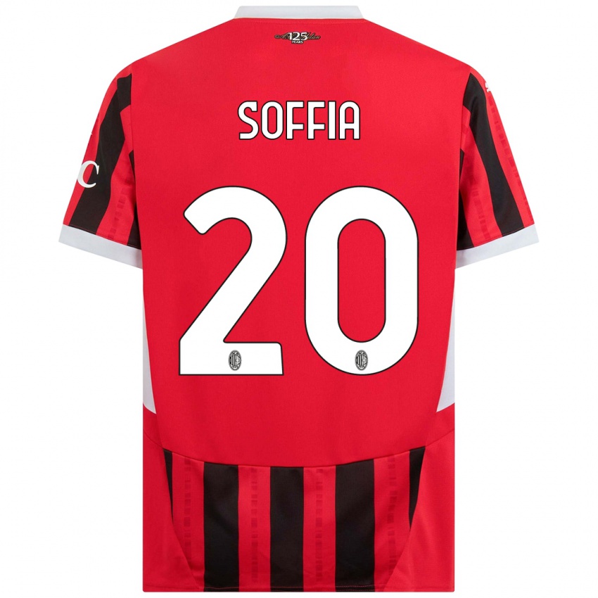 Niño Camiseta Angelica Soffia #20 Rojo Negro 1ª Equipación 2024/25 La Camisa México