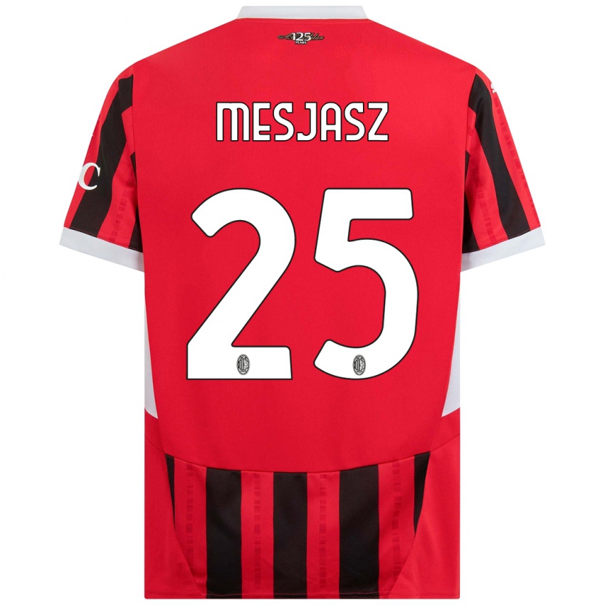 Niño Camiseta Malgorzata Mesjasz #25 Rojo Negro 1ª Equipación 2024/25 La Camisa México