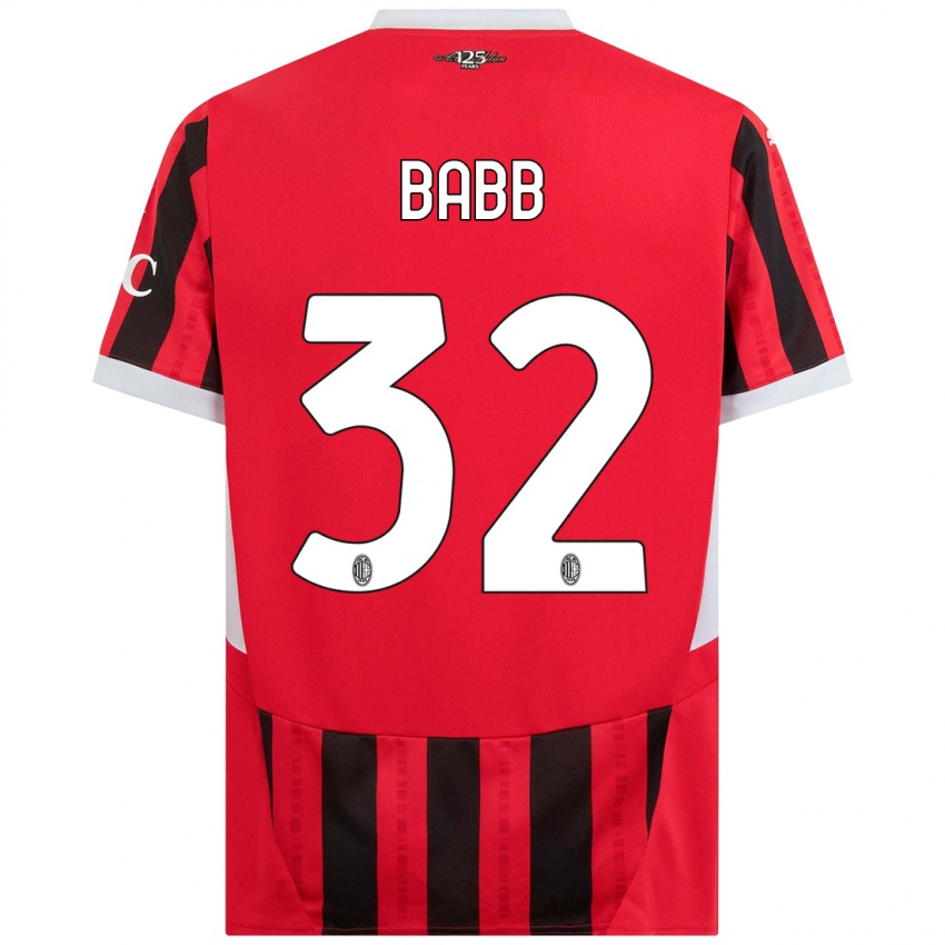 Niño Camiseta Selena Delia Babb #32 Rojo Negro 1ª Equipación 2024/25 La Camisa México