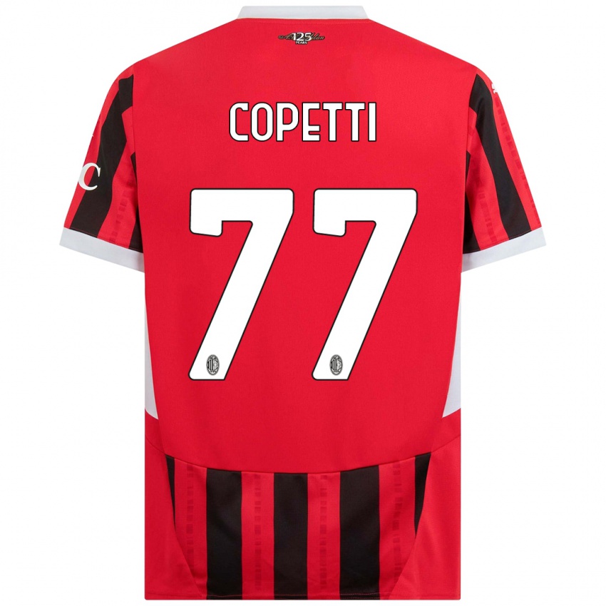 Niño Camiseta Matilde Copetti #77 Rojo Negro 1ª Equipación 2024/25 La Camisa México