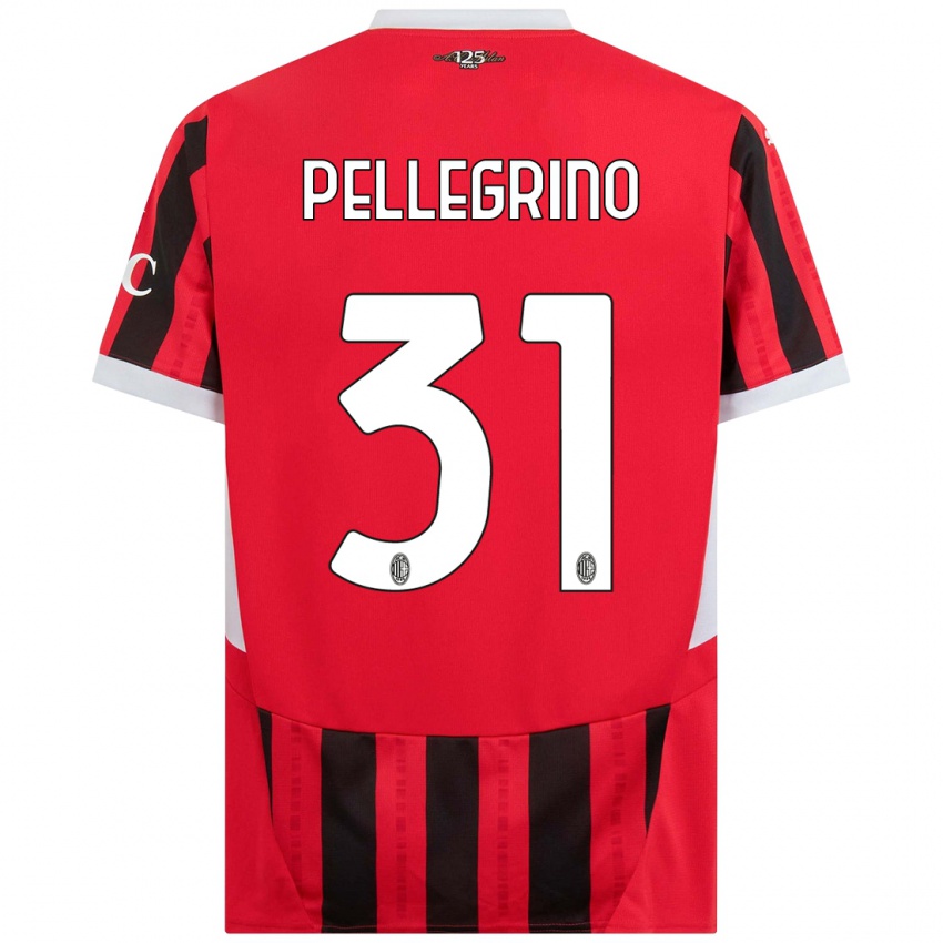 Niño Camiseta Marco Pellegrino #31 Rojo Negro 1ª Equipación 2024/25 La Camisa México