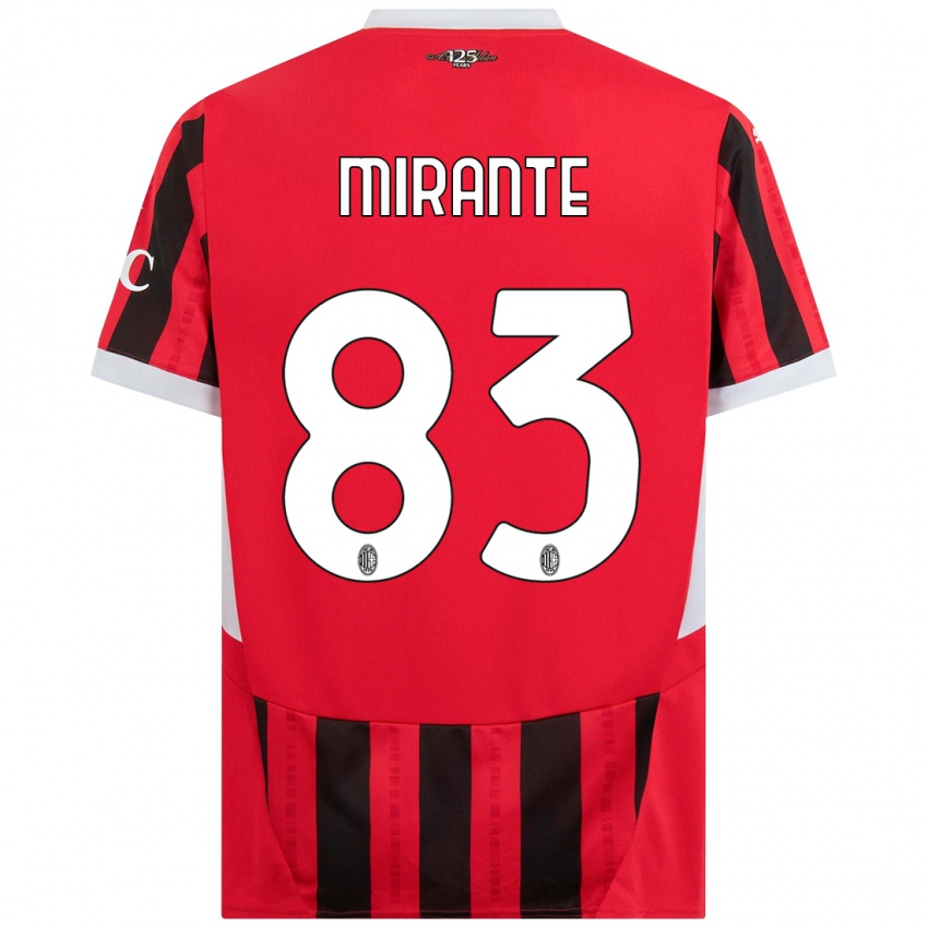 Niño Camiseta Antonio Mirante #83 Rojo Negro 1ª Equipación 2024/25 La Camisa México