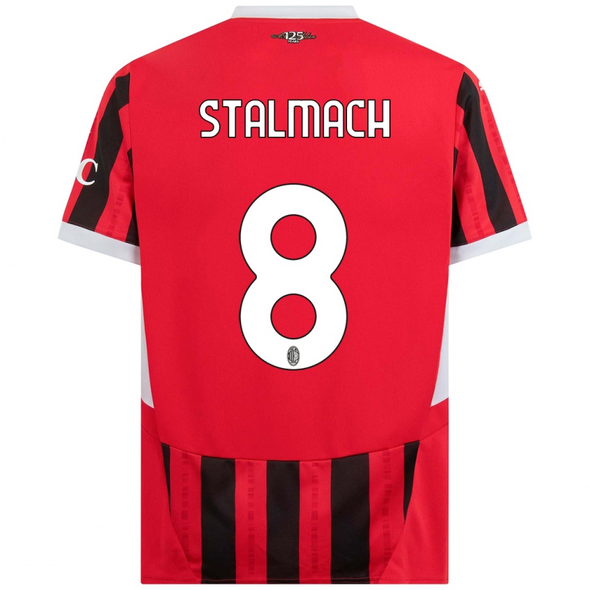 Niño Camiseta Dariusz Stalmach #8 Rojo Negro 1ª Equipación 2024/25 La Camisa México