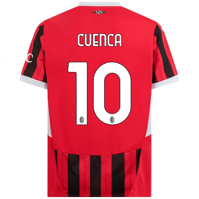 Niño Camiseta Hugo Cuenca #10 Rojo Negro 1ª Equipación 2024/25 La Camisa México