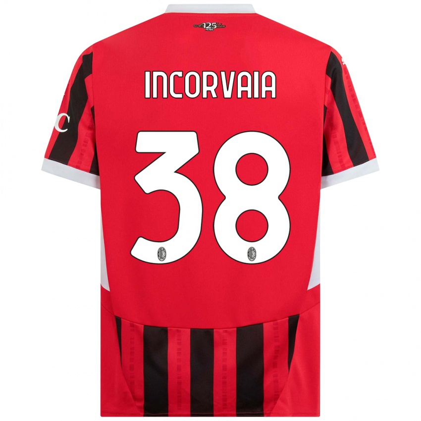 Niño Camiseta Giovanni Incorvaia #38 Rojo Negro 1ª Equipación 2024/25 La Camisa México