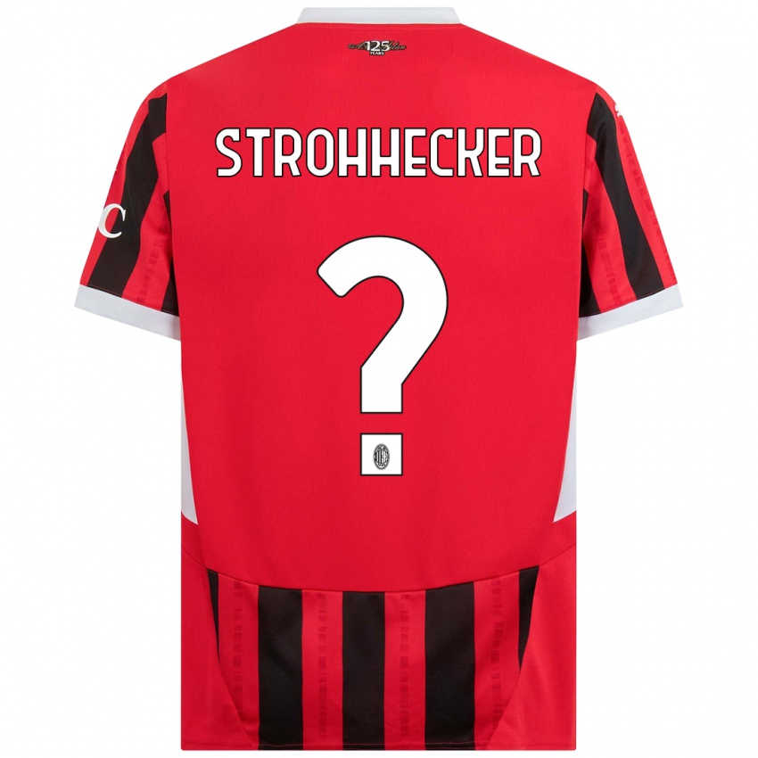 Niño Camiseta Riccardo Strohhecker #0 Rojo Negro 1ª Equipación 2024/25 La Camisa México