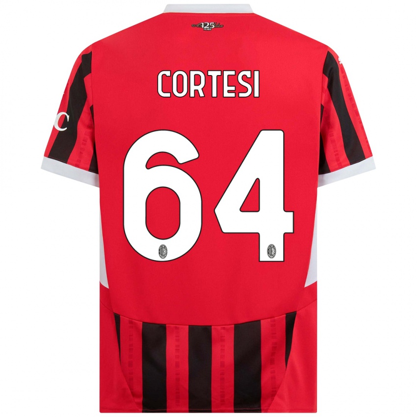 Niño Camiseta Selena Cortesi #64 Rojo Negro 1ª Equipación 2024/25 La Camisa México