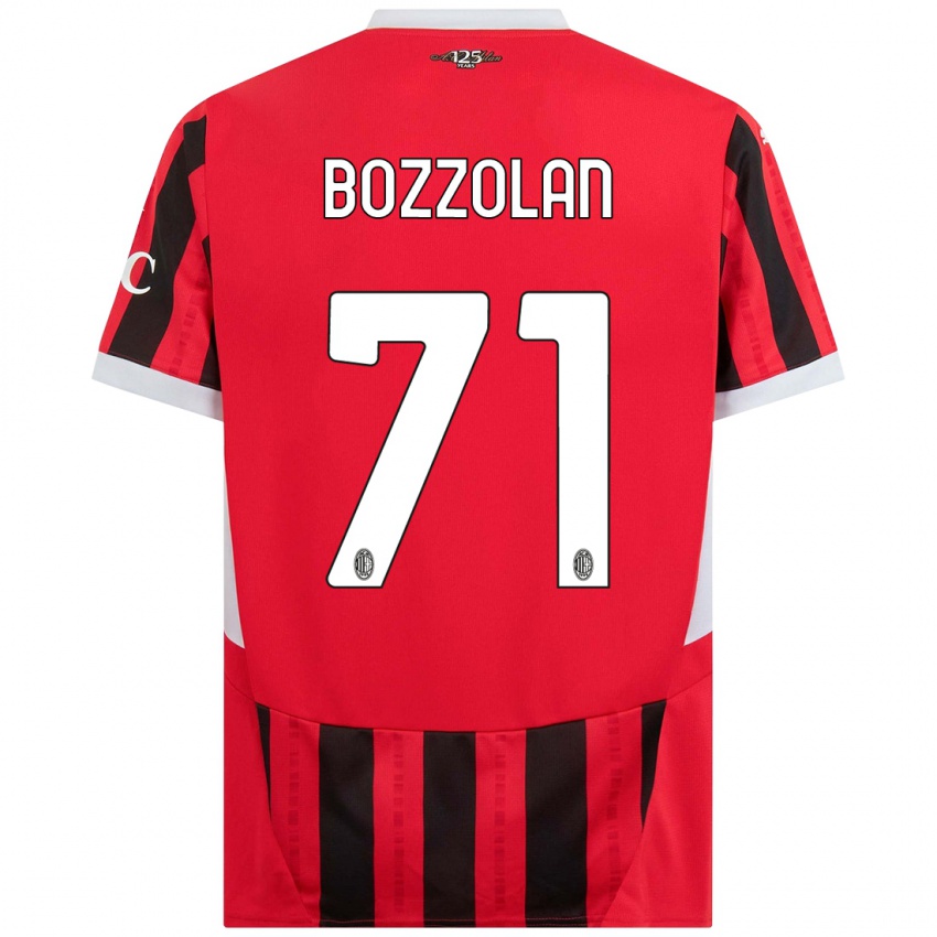 Niño Camiseta Andrea Bozzolan #71 Rojo Negro 1ª Equipación 2024/25 La Camisa México