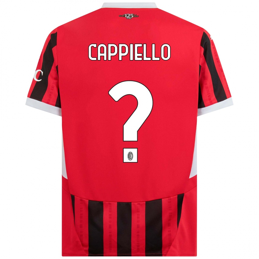 Niño Camiseta Flavio Cappiello #0 Rojo Negro 1ª Equipación 2024/25 La Camisa México