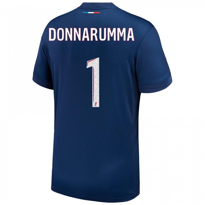 Niño Camiseta Gianluigi Donnarumma #1 Azul Marino Blanco 1ª Equipación 2024/25 La Camisa México