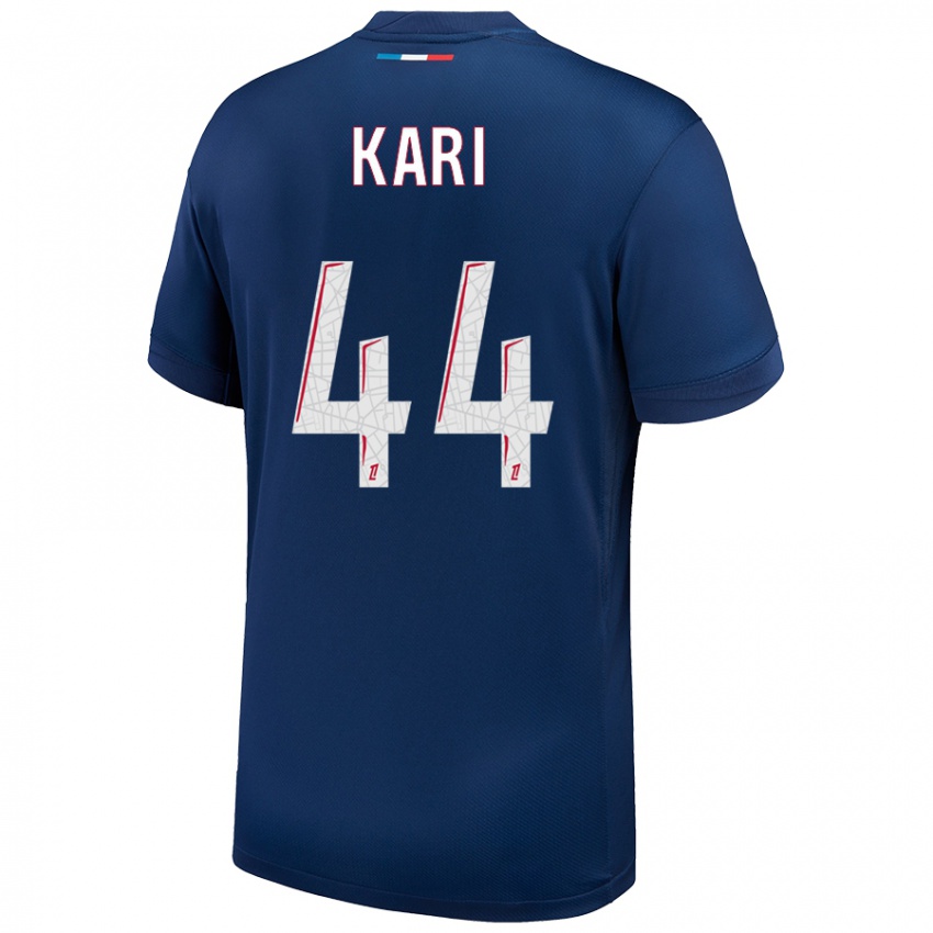 Niño Camiseta Ayman Kari #44 Azul Marino Blanco 1ª Equipación 2024/25 La Camisa México