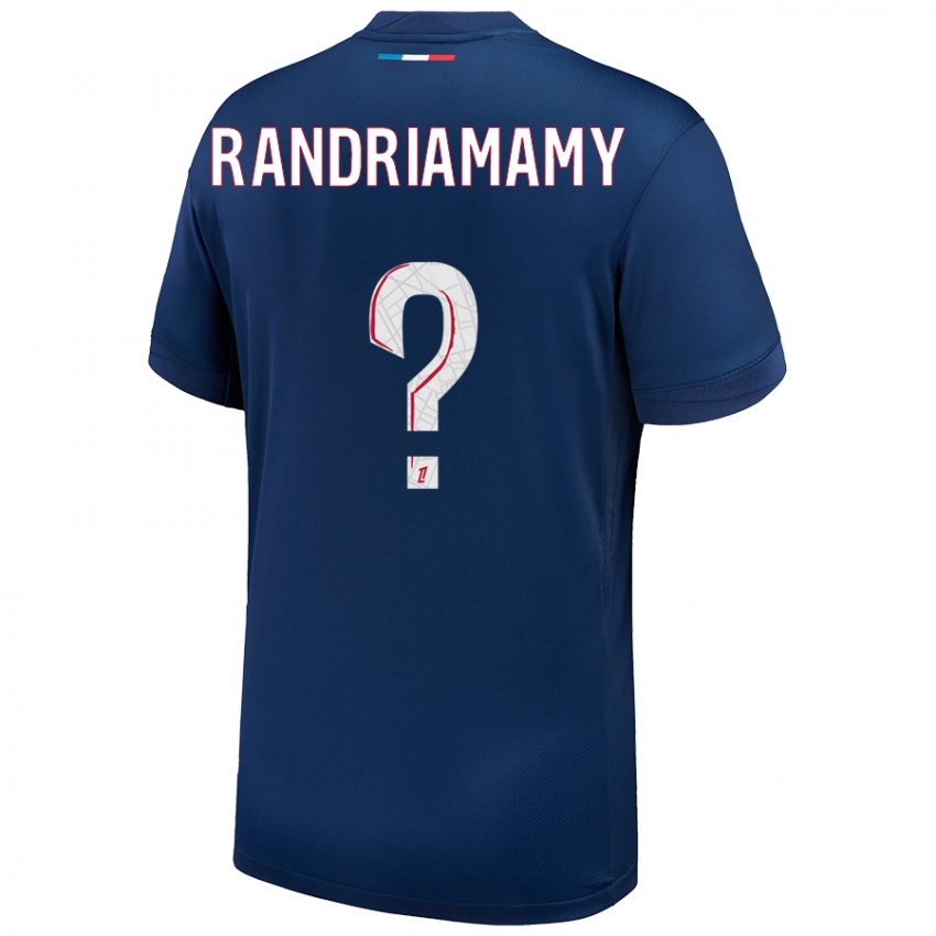 Niño Camiseta Mathyas Randriamamy #0 Azul Marino Blanco 1ª Equipación 2024/25 La Camisa México