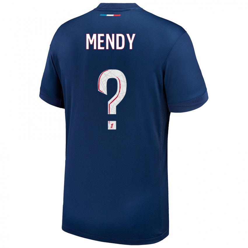 Niño Camiseta Tony Mendy #0 Azul Marino Blanco 1ª Equipación 2024/25 La Camisa México