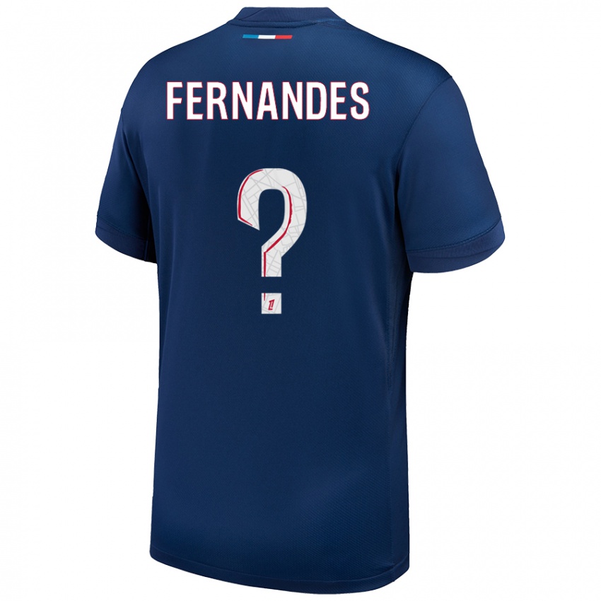 Niño Camiseta Rafael Fernandes #0 Azul Marino Blanco 1ª Equipación 2024/25 La Camisa México