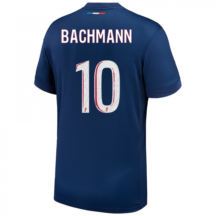 Niño Camiseta Ramona Bachmann #10 Azul Marino Blanco 1ª Equipación 2024/25 La Camisa México