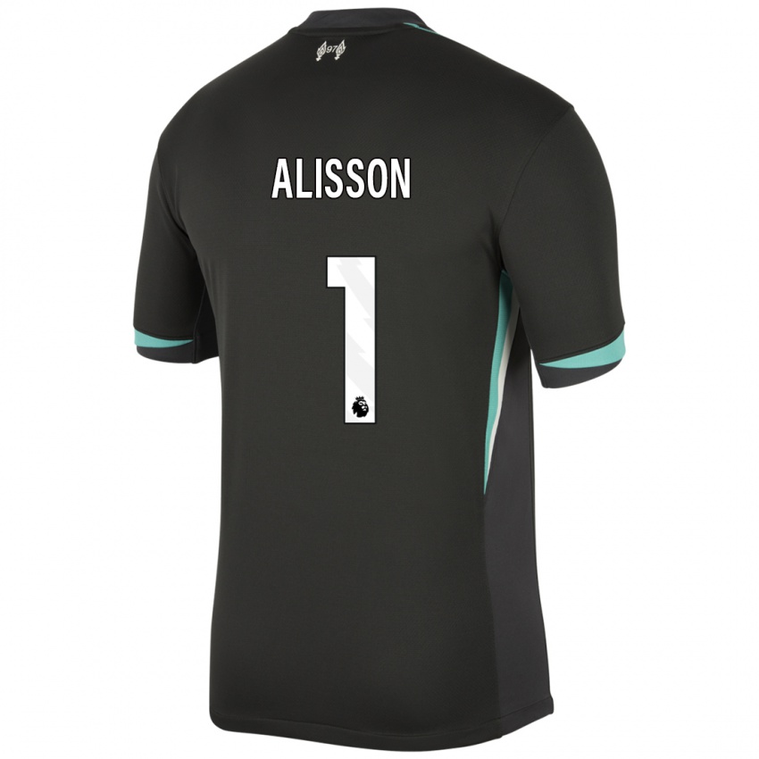 Niño Camiseta Alisson #1 Negro Antracita Blanco 2ª Equipación 2024/25 La Camisa México