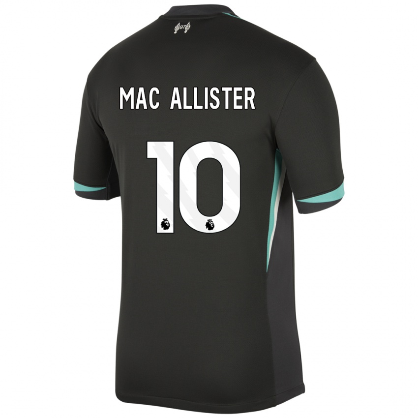 Niño Camiseta Alexis Mac Allister #10 Negro Antracita Blanco 2ª Equipación 2024/25 La Camisa México