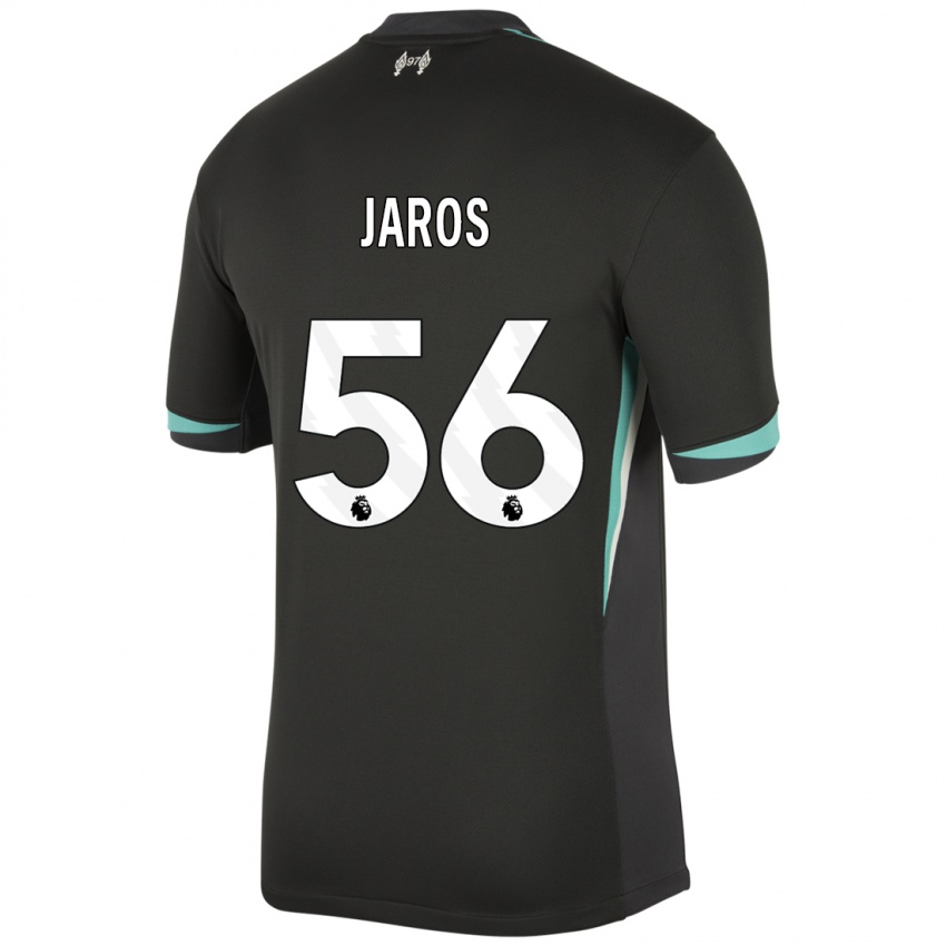 Niño Camiseta Vitezslav Jaros #56 Negro Antracita Blanco 2ª Equipación 2024/25 La Camisa México