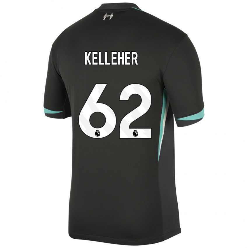 Niño Camiseta Caoimhin Kelleher #62 Negro Antracita Blanco 2ª Equipación 2024/25 La Camisa México