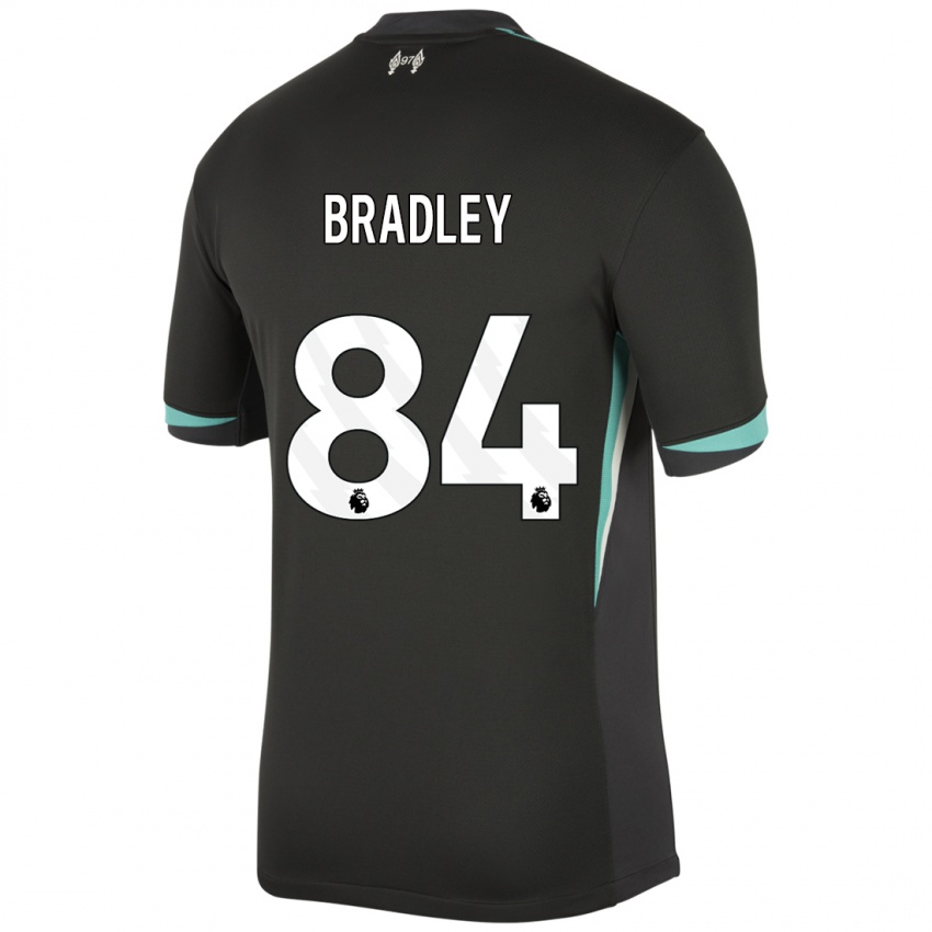 Niño Camiseta Conor Bradley #84 Negro Antracita Blanco 2ª Equipación 2024/25 La Camisa México