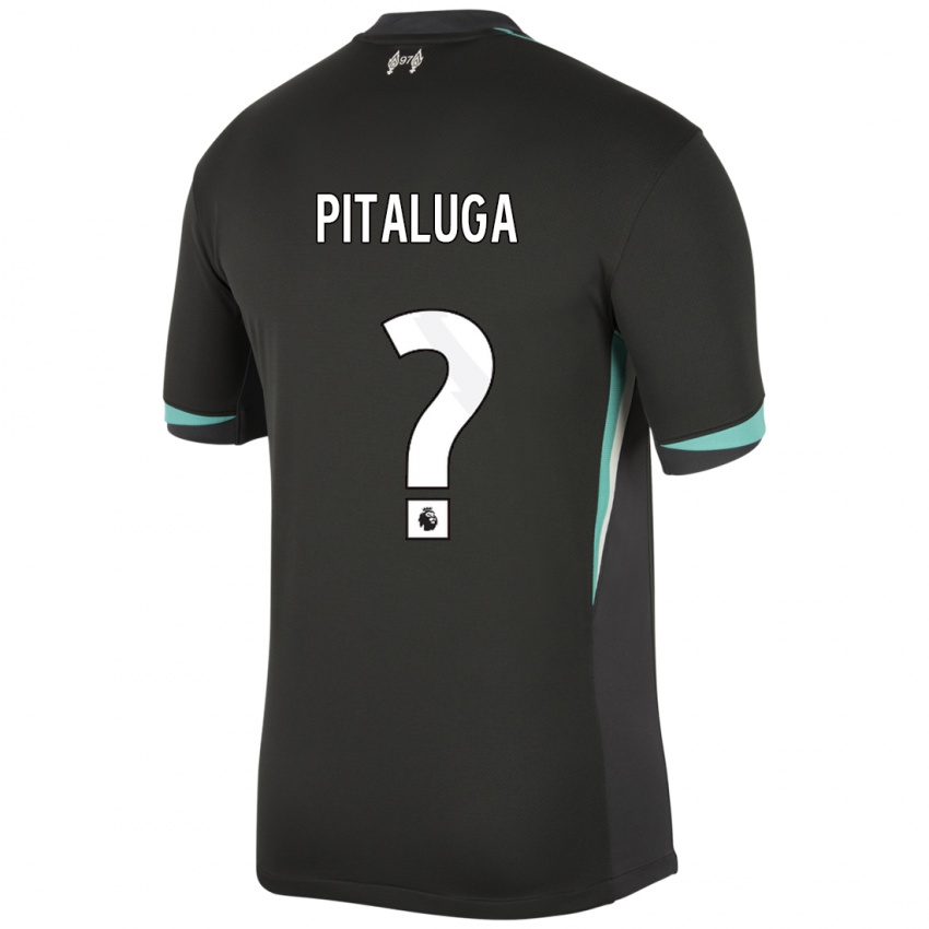 Niño Camiseta Marcelo Pitaluga #0 Negro Antracita Blanco 2ª Equipación 2024/25 La Camisa México