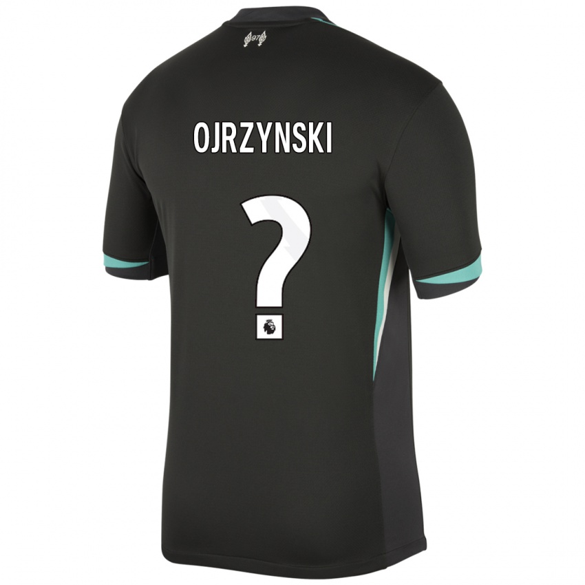 Niño Camiseta Jakub Ojrzynski #0 Negro Antracita Blanco 2ª Equipación 2024/25 La Camisa México