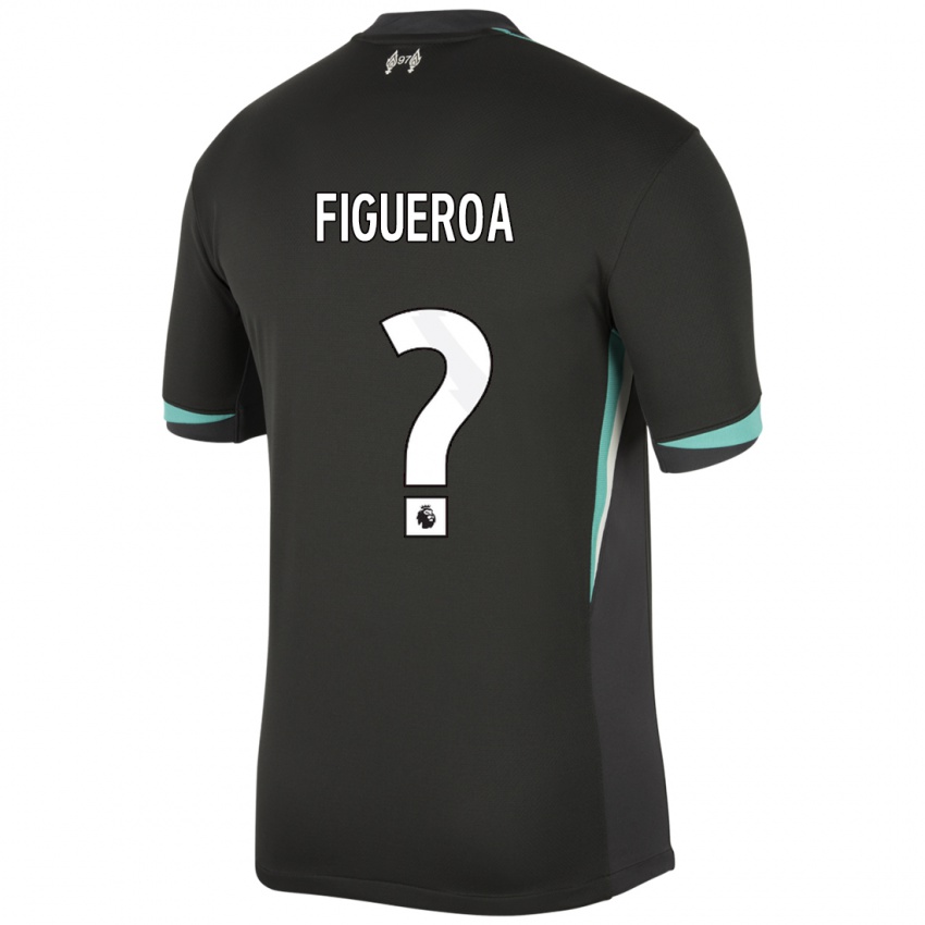 Niño Camiseta Keyrol Figueroa #0 Negro Antracita Blanco 2ª Equipación 2024/25 La Camisa México