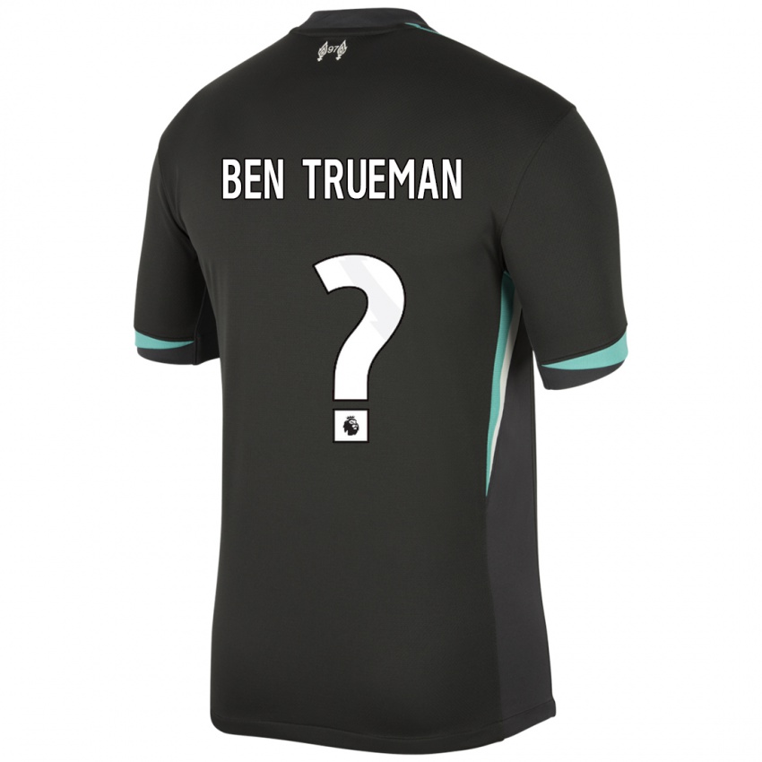 Niño Camiseta Ben Trueman #0 Negro Antracita Blanco 2ª Equipación 2024/25 La Camisa México