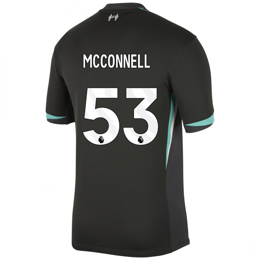 Niño Camiseta James Mcconnell #53 Negro Antracita Blanco 2ª Equipación 2024/25 La Camisa México