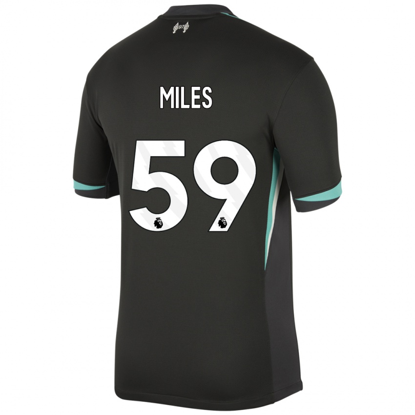 Niño Camiseta Terence Miles #59 Negro Antracita Blanco 2ª Equipación 2024/25 La Camisa México