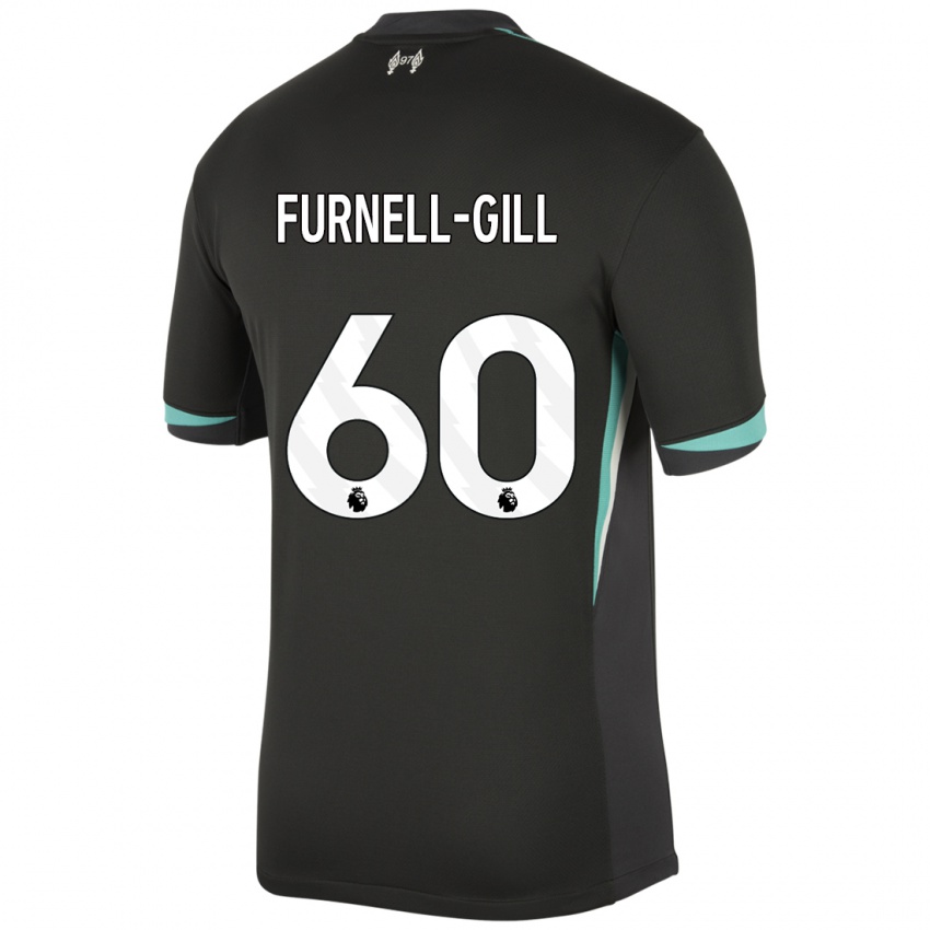 Niño Camiseta Luca Furnell-Gill #60 Negro Antracita Blanco 2ª Equipación 2024/25 La Camisa México