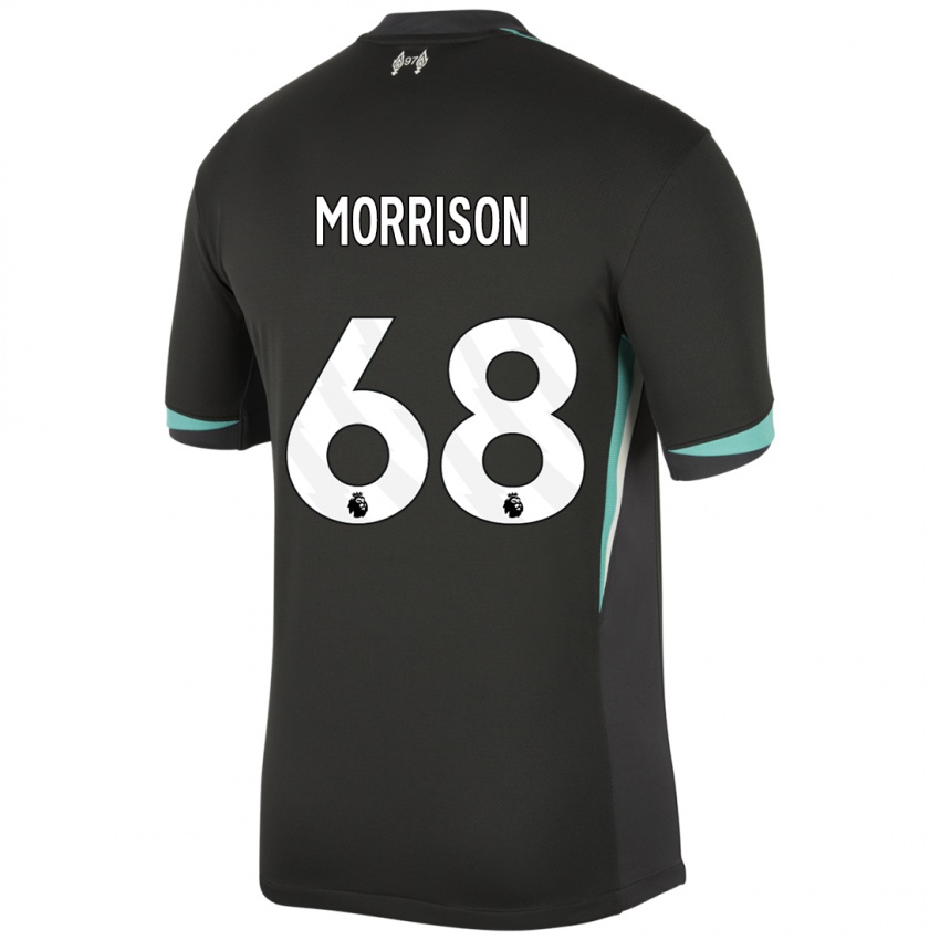 Niño Camiseta Kieran Morrison #68 Negro Antracita Blanco 2ª Equipación 2024/25 La Camisa México