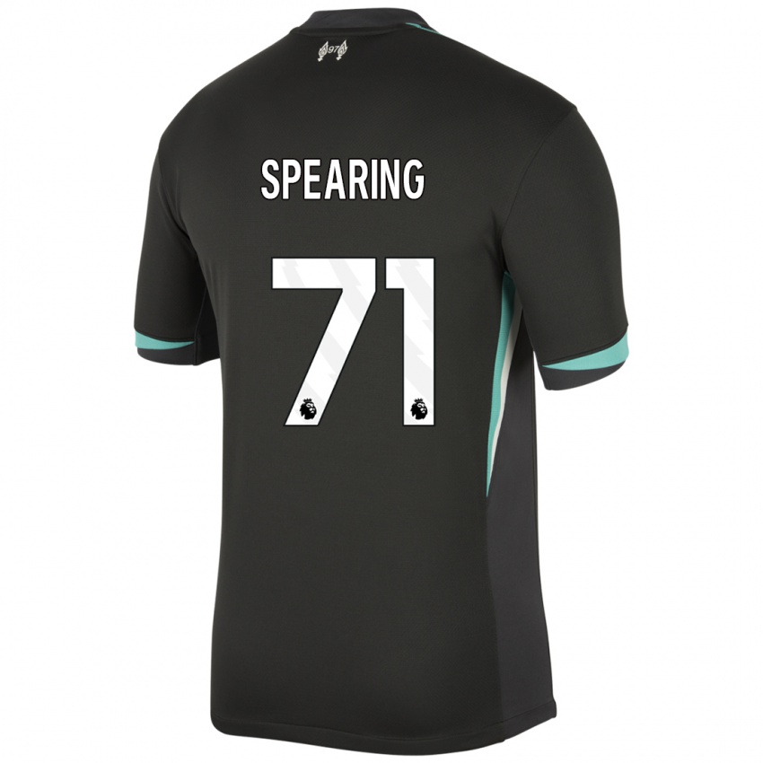 Niño Camiseta Jay Spearing #71 Negro Antracita Blanco 2ª Equipación 2024/25 La Camisa México