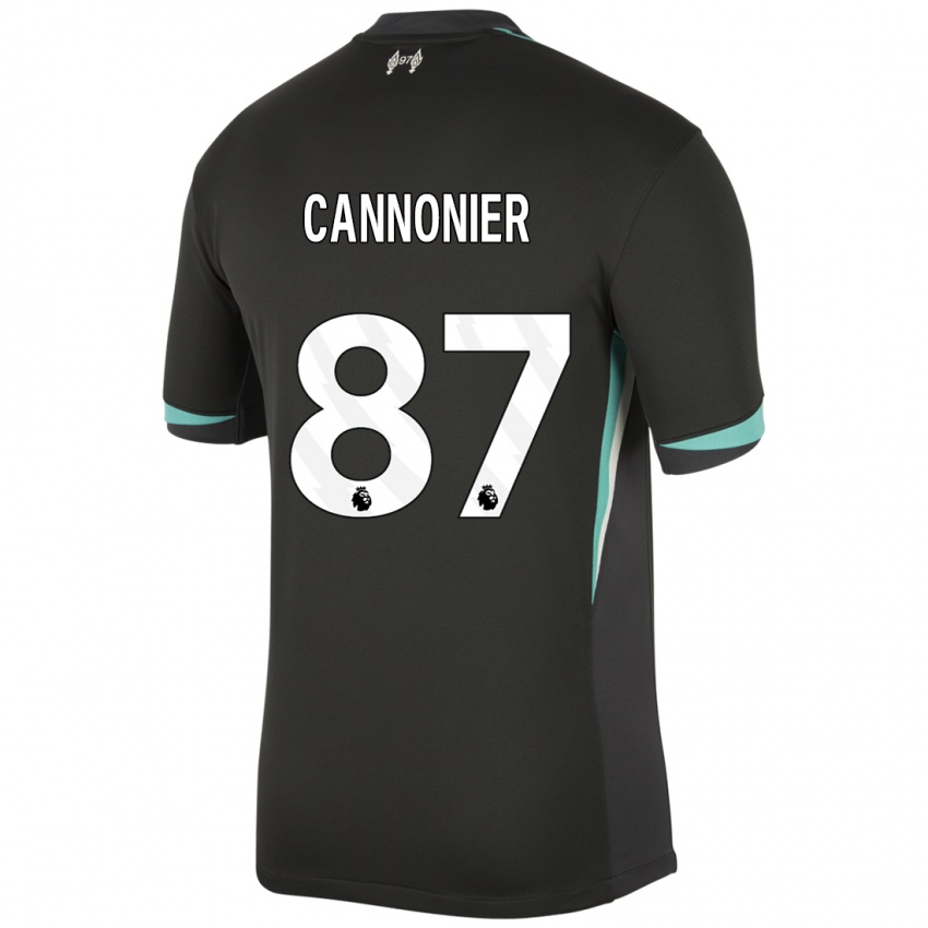 Niño Camiseta Oakley Cannonier #87 Negro Antracita Blanco 2ª Equipación 2024/25 La Camisa México