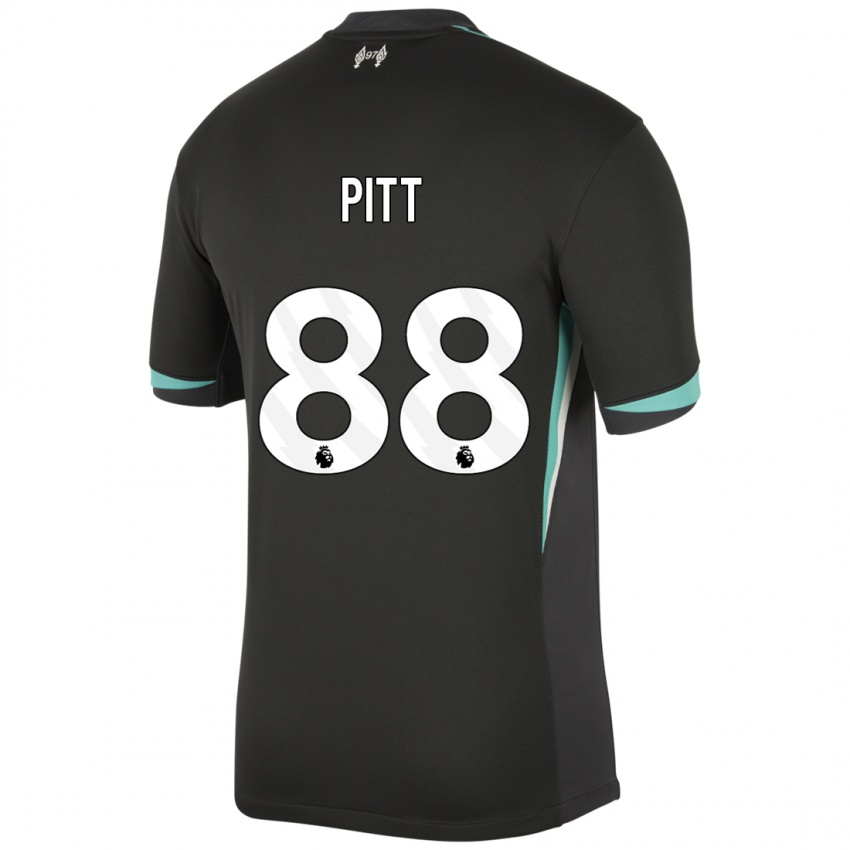 Niño Camiseta Lucas Pitt #88 Negro Antracita Blanco 2ª Equipación 2024/25 La Camisa México