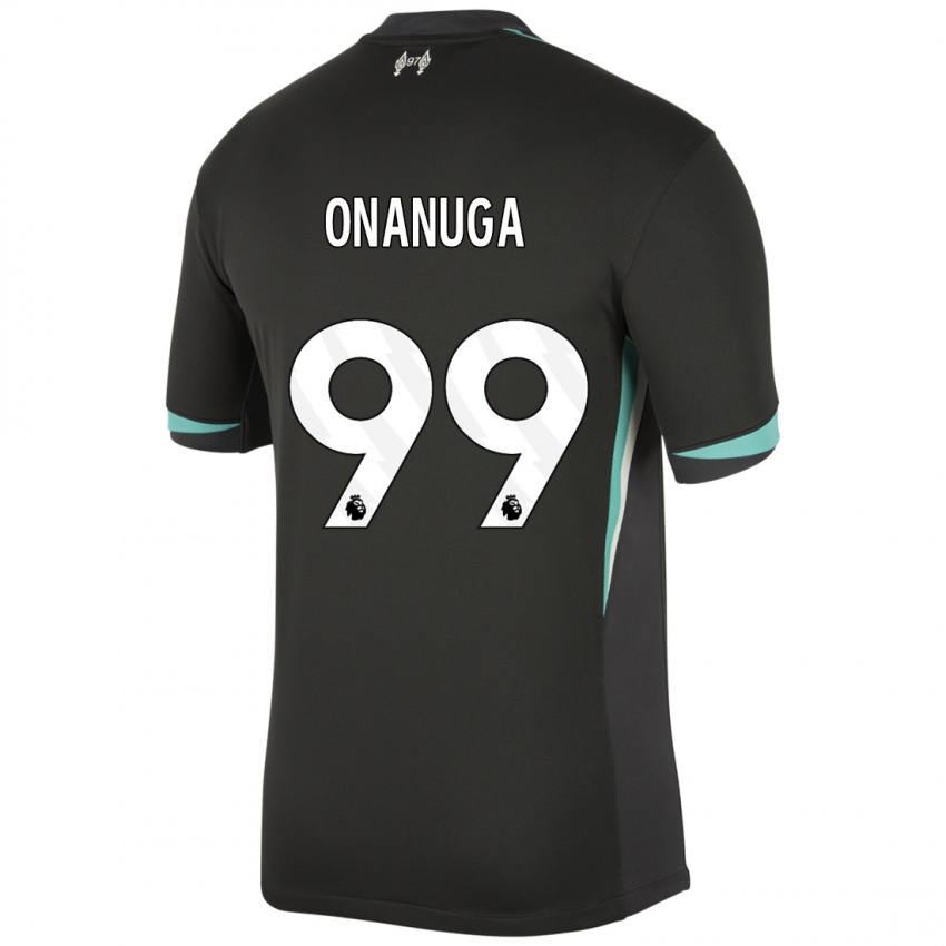 Niño Camiseta Fola Onanuga #99 Negro Antracita Blanco 2ª Equipación 2024/25 La Camisa México