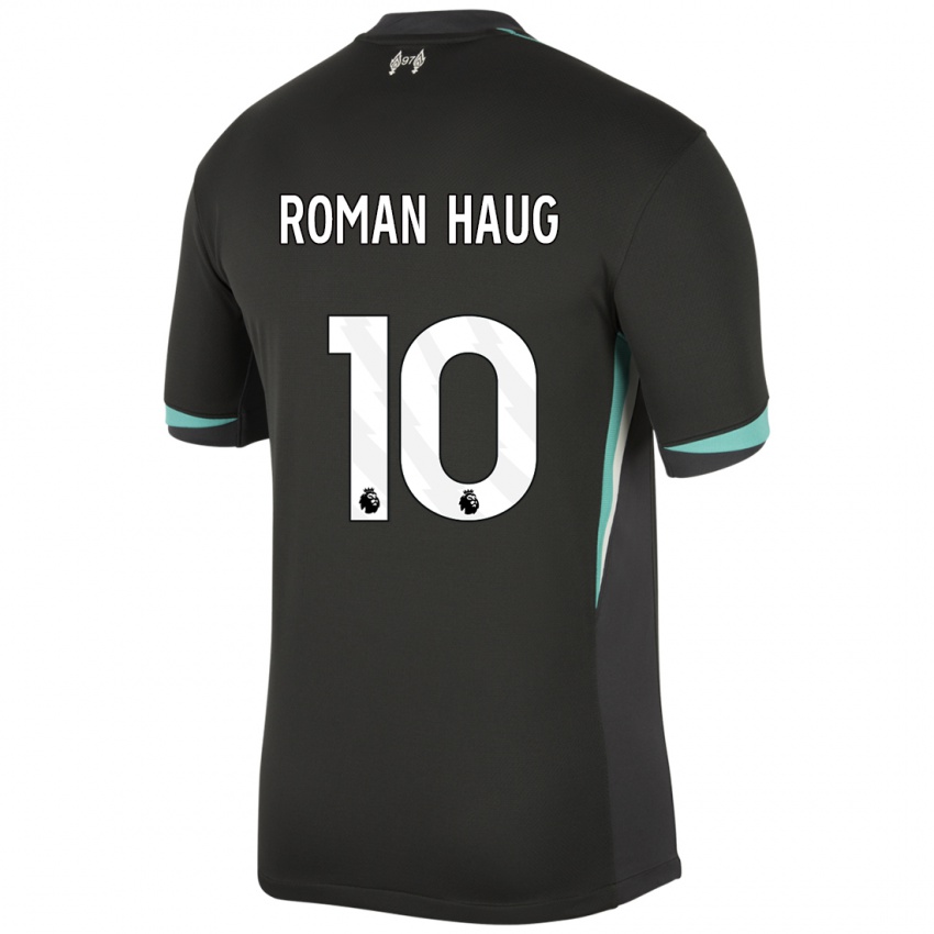 Niño Camiseta Sophie Román Haug #10 Negro Antracita Blanco 2ª Equipación 2024/25 La Camisa México