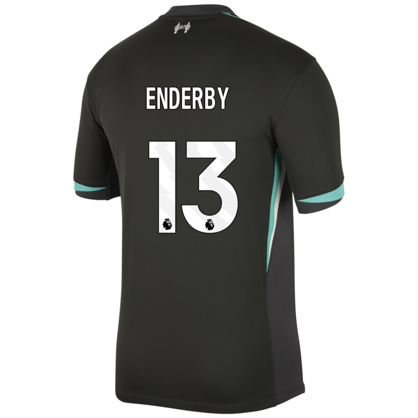 Niño Camiseta Mia Enderby #13 Negro Antracita Blanco 2ª Equipación 2024/25 La Camisa México