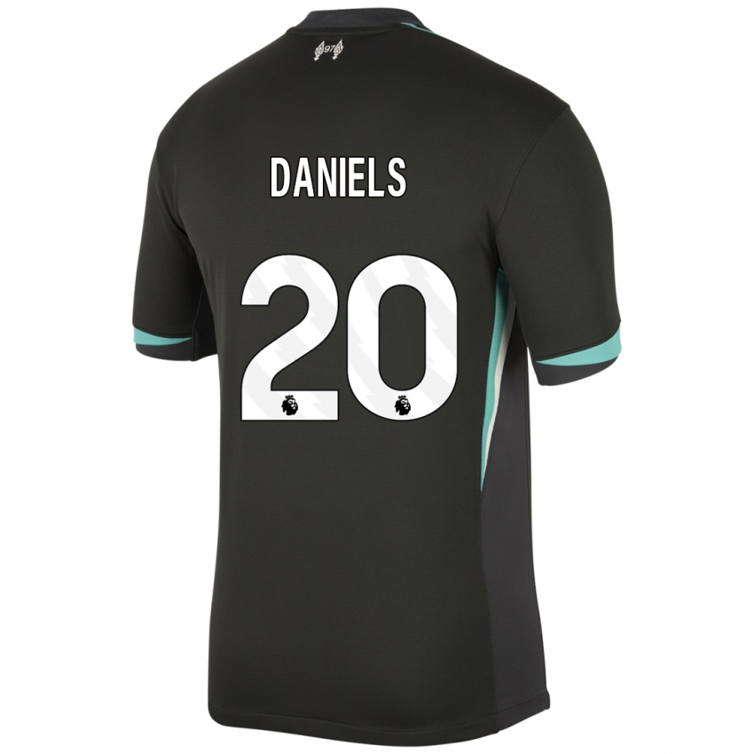 Niño Camiseta Yana Daniels #20 Negro Antracita Blanco 2ª Equipación 2024/25 La Camisa México